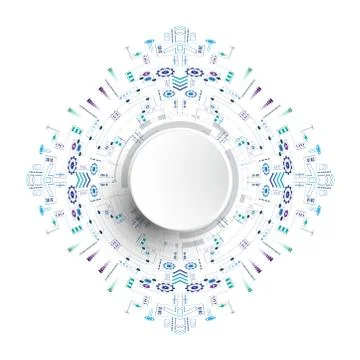 Vector abstract background technology innovation. Illustrazione stock