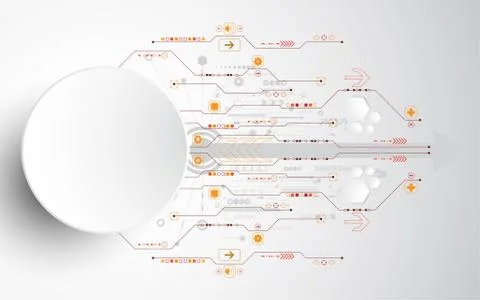 Vector abstract background technology innovation. Stock Illustration