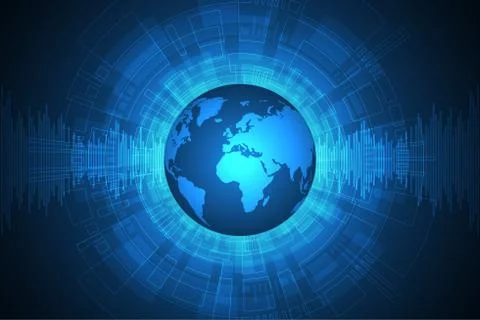 Vector abstract background technology innovation. Stock Illustration