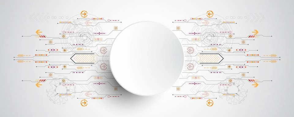 Vector abstract background technology innovation. Stock Illustration