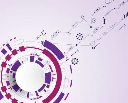 Vector abstract background technology innovation. Stock Illustration