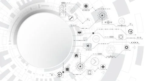 Vector abstract background technology innovation. Stock Illustration