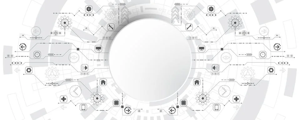 Vector abstract background technology innovation. Stock Illustration