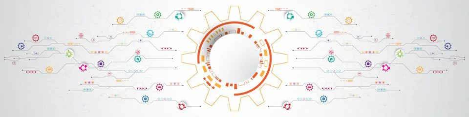 Vector abstract background technology innovation. Stock Illustration