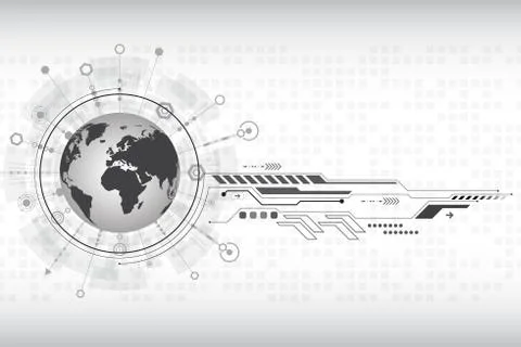 Vector abstract background technology innovation. Stock Illustration