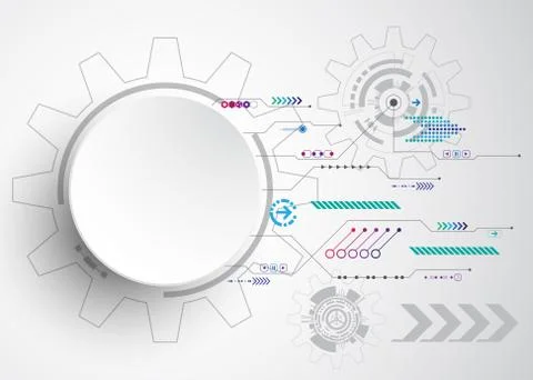 Vector abstract background technology innovation. Stock Illustration