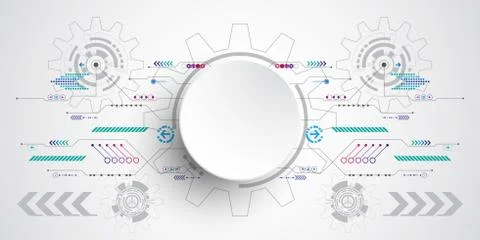 Vector abstract background technology innovation. Stock Illustration