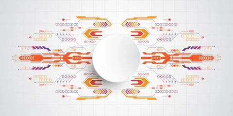 Vector abstract background technology innovation. Stock Illustration