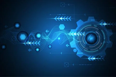 Vector abstract background technology innovation. Stock Illustration