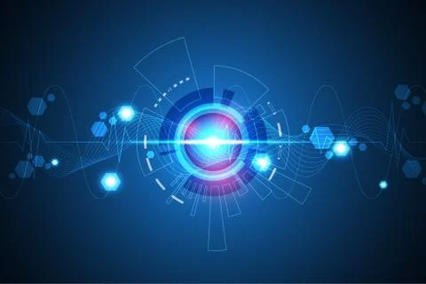 Vector abstract background technology innovation. Stock Illustration