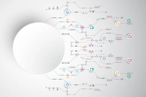 Vector abstract background technology innovation. Stock Illustration