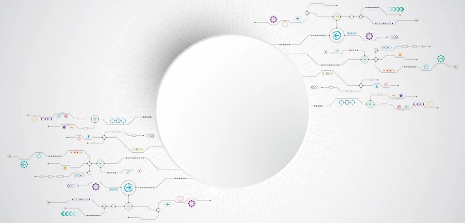 Vector abstract background technology innovation. Stock Illustration