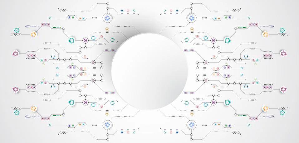 Vector abstract background technology innovation. Stock Illustration