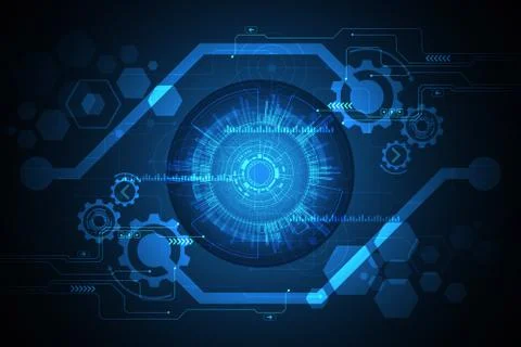 Vector abstract background technology innovation. Stock Illustration