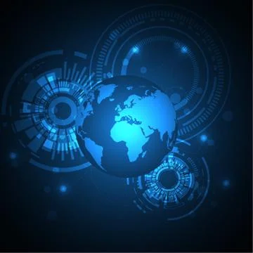 Vector abstract background technology innovation of the future world. Ilustração Stock