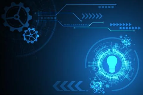 Vector abstract background technology innovation of the future. Stock Illustration