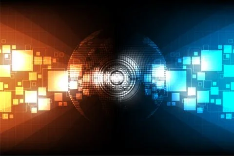 Vector abstract background technology innovation of the future world. Stock-Illustration