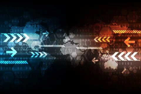 Vector abstract background technology innovation of the future. Stock Illustration