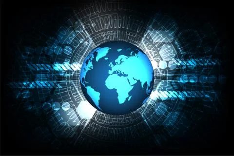 Vector abstract background technology innovation of the future world. Stock Illustration