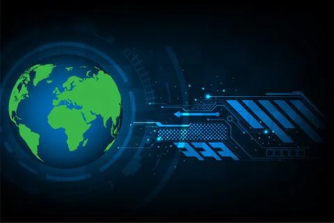 Vector abstract background technology innovation of the future world. Stock Illustration