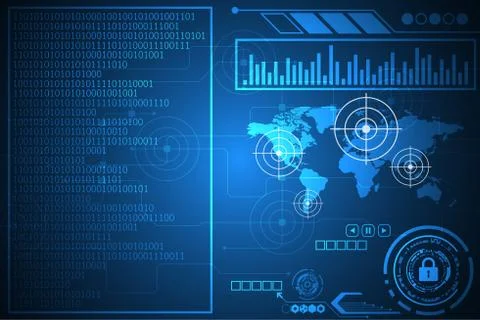 Vector abstract background technology interface design. Stock Illustration