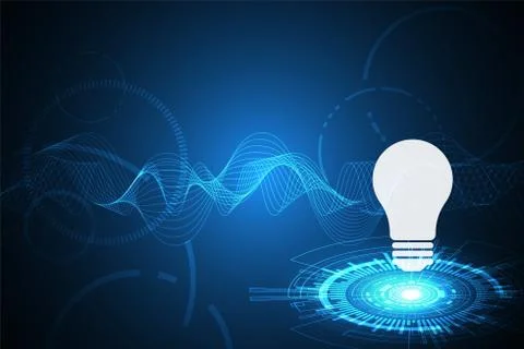 Vector abstract background technology lamp concept. Ilustração Stock