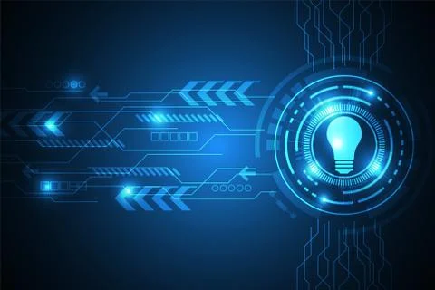 Vector abstract background technology lamp concept. Illustrazione stock