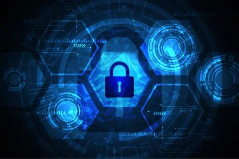 Vector abstract background technology security. Stock Illustration