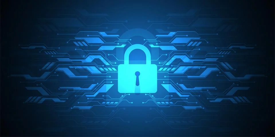 Vector abstract background technology security concept. Stock Illustration