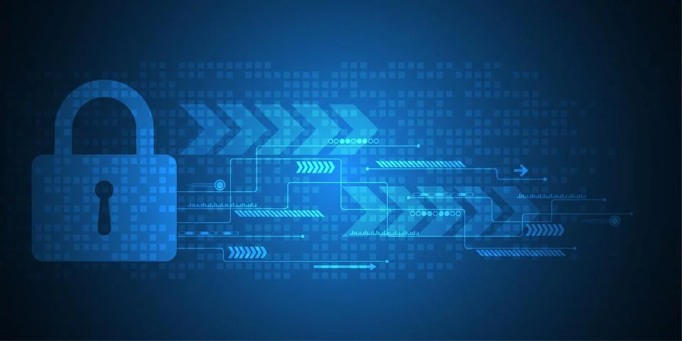 Vector abstract background technology security concept. Stock Illustration