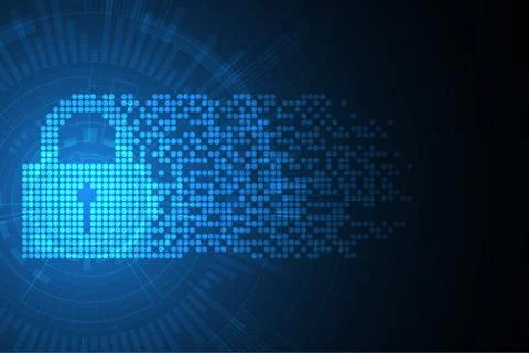 Vector abstract background technology security concept. Stock Illustration