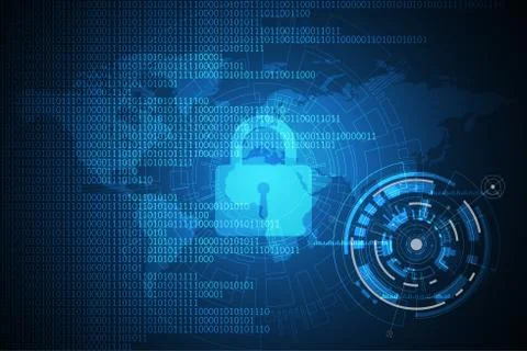 Vector abstract background technology security concept. Ilustração Stock