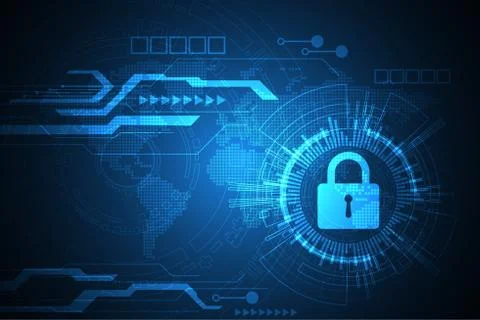 Vector abstract background technology security concept. Stock Illustration
