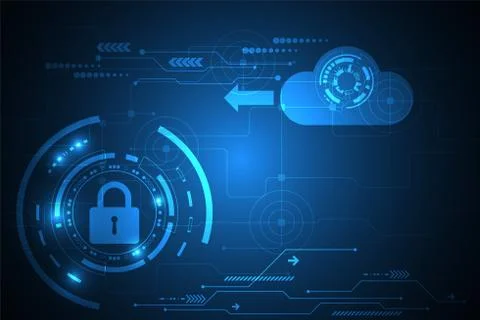 Vector abstract background technology security concept. Stock Illustration