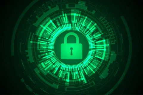 Vector abstract background technology security concept. Stock Illustration