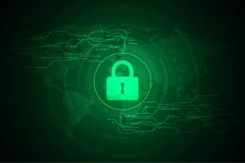 Vector abstract background technology security concept. Stock Illustration