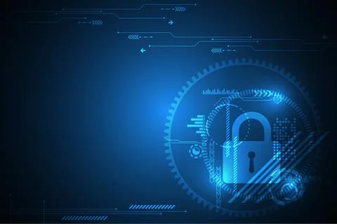 Vector abstract background technology security concept. Stock Illustration