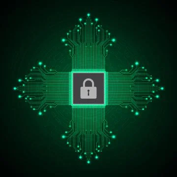 Vector abstract background technology security concept. Ilustração Stock