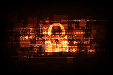 Vector abstract background technology security concept. Stock Illustration