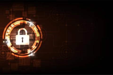 Vector abstract background technology security concept. Stock Illustration