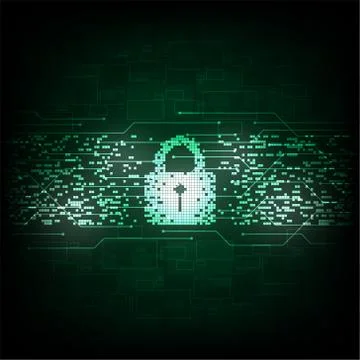 Vector abstract background technology security concept. 스톡 일러스트