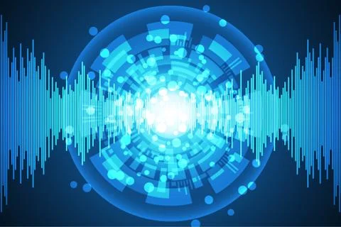 Vector abstract background technology sound. Stockillustratie