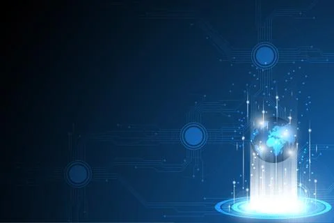 Vector abstract background technology world concept. Stock Illustration