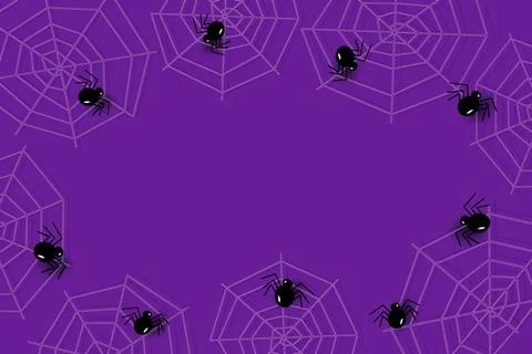 Vector Abstract background texture with copy space, spiders and cobwebs in Illustrazione stock
