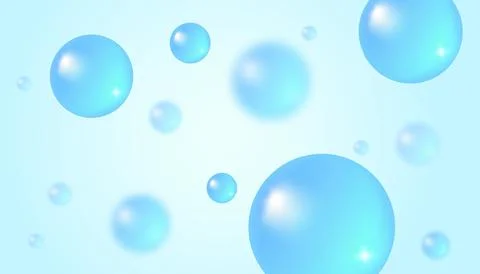 Vector abstract background with water bubbles. Trendy vector background in .. Illustrazione stock