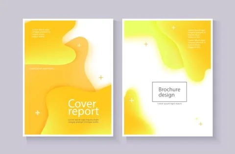 Vector abstract background wave motion flow yellow Stock Illustration