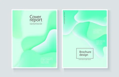 Vector abstract background wave motion flow green Stock Illustration
