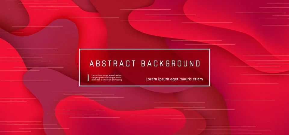 Vector abstract background wave motion flow red Illustrazione stock
