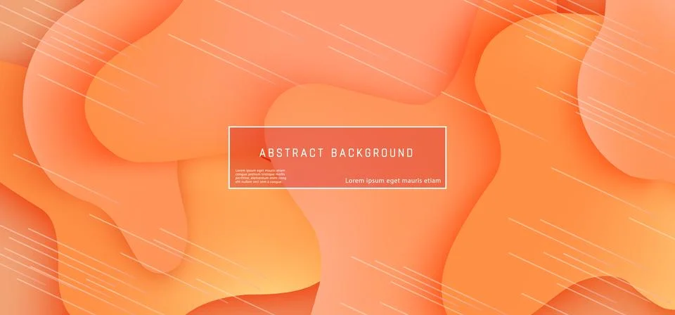 Vector abstract background wave motion flow orange Stock Illustration