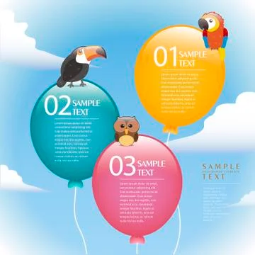 Vector abstract balloon infographics 스톡 일러스트
